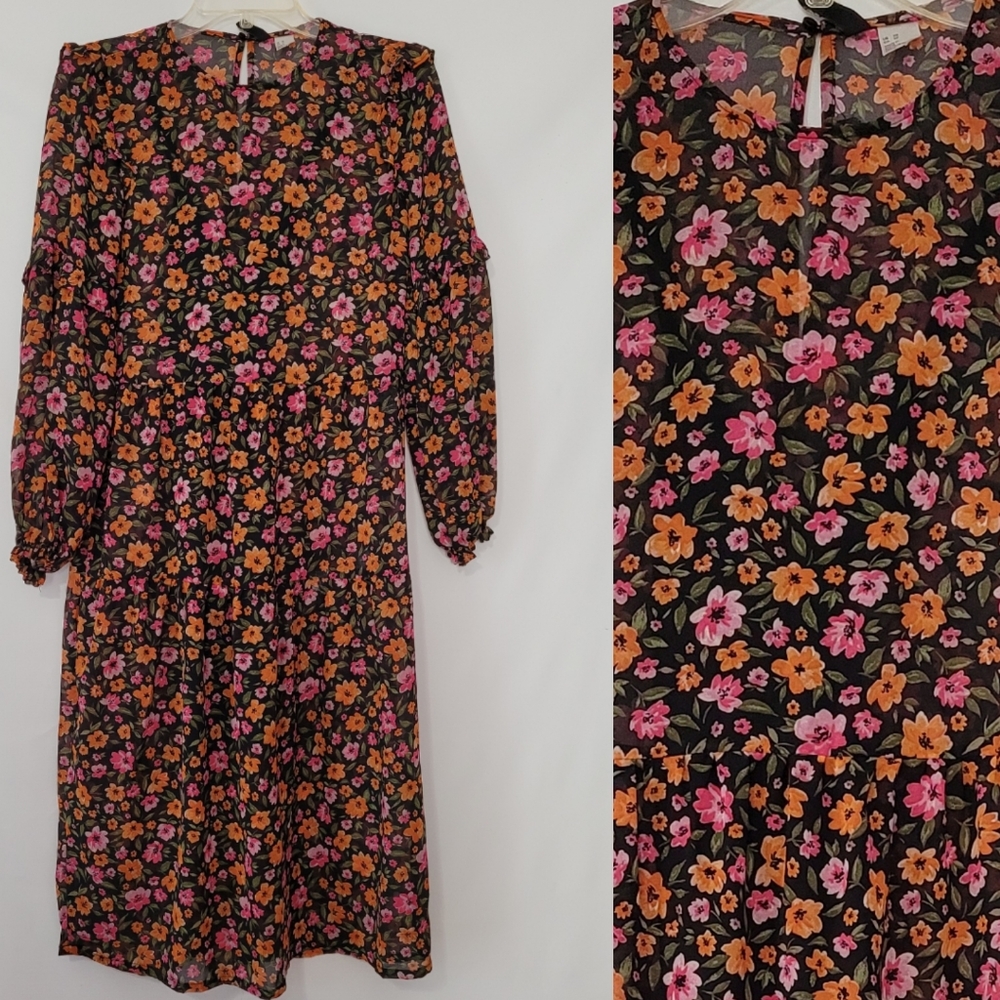 H&M Frill-trimmed Dress Womens XS